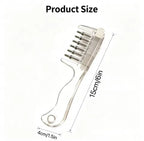 2-in-1 Scalp Applicator Comb & Essential Hair Oil Massager (Transparent)