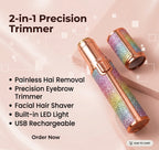 2-in-1 Precision Eyebrow Trimmer & Facial Hair Remover